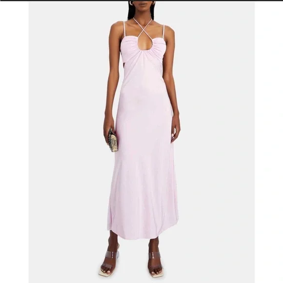 NWT ALC Sienna Halter Dress in rose Sz 4 - Picture 1 of 8